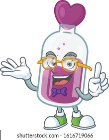 cartoon character of Geek purple potion design