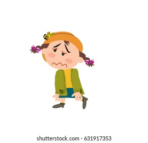 Cartoon Character Girl Dizzy Isolated Vector Stock Vector (Royalty Free ...