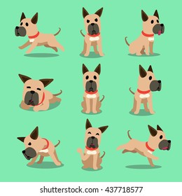 Cartoon Character Great Dane Dog Poses