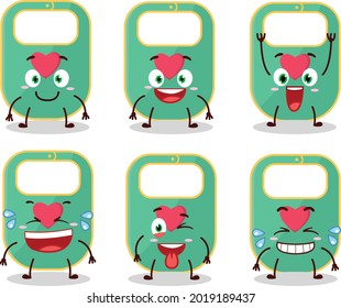 Cartoon character of green baby appron with smile expression. Vector illustration