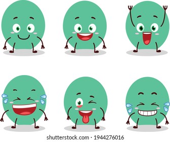 Cartoon character of green baloon with smile expression