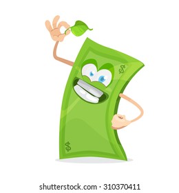 cartoon character green funny dollar
