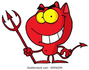 Cartoon character halloween devil