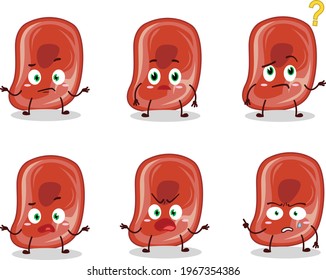 Cartoon character of ham with what expression