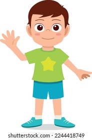 Cartoon character of a happy boy