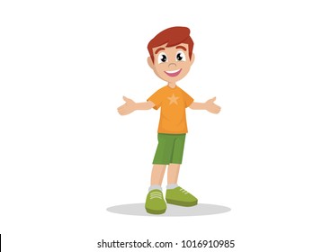 Cartoon character, Happy boy., vector eps10