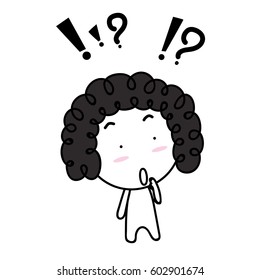Cartoon Character having doubts