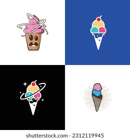 cartoon character ice cream logo