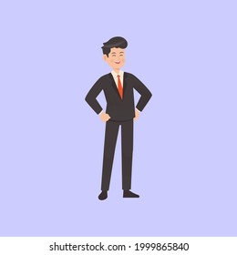 cartoon character illustrating an office worker