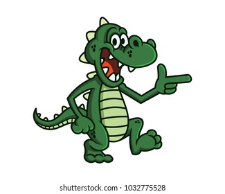a cartoon character illustration of a crocodile. mascot. vector illustration