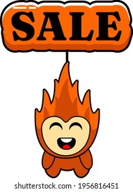 Cartoon character illustration
fire mascot balloon sales are perfect for advertising or promotion