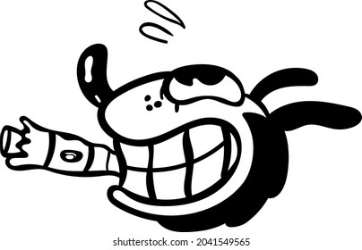 Cartoon character illustration. Isolated on white background. Stylization.