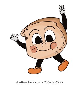 cartoon character illustration mascot kawaii bread donut