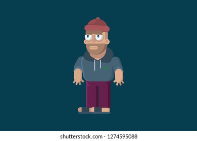 cartoon character illustration, vector illustration