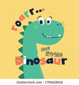 Cartoon character illustration vector trendy kids print design for t shirt, apparel, sticker, poster.