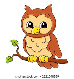 Cartoon character. Isolated on white background. Design element. Template for your design, books, stickers, cards. Vector illustration.