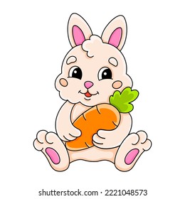 Cartoon character. Isolated on white background. Design element. Template for your design, books, stickers, cards. Vector illustration.