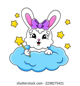Cartoon character. Isolated on white background. Design element. Template for your design, books, stickers, cards. Vector illustration.