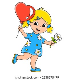 Cartoon character. Isolated on white background. Design element. Template for your design, books, stickers, cards. Vector illustration.