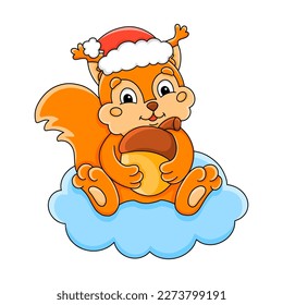 Cartoon character. Isolated on white background. Design element. Template for your design, books, stickers, cards. Vector illustration.