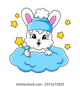 Cartoon character. Isolated on white background. Design element. Template for your design, books, stickers, cards. Vector illustration.
