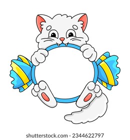 Cartoon character. Isolated on white background. Design element. Template for your design, books, stickers, cards. Vector illustration.