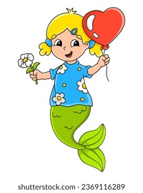 Cartoon character. Isolated on white background. Design element. Template for your design, books, stickers, cards. Vector illustration.