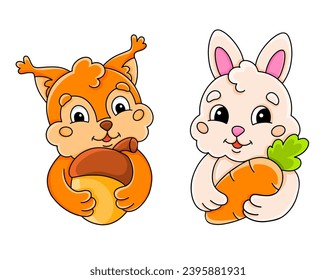 Cartoon character. Isolated on white background. Design element. Template for your design, books, stickers, cards. Vector illustration.