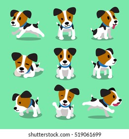 Cartoon Character Jack Russell Terrier Dog Set