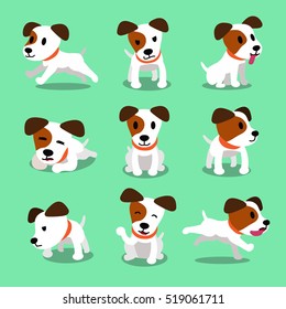 Cartoon character jack russell terrier dog poses