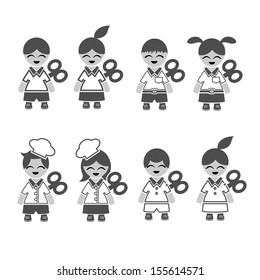 cartoon character with key to wind up