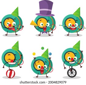 Cartoon character of kids yoyo with various circus shows. Vector illustration