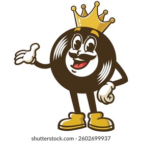 Cartoon character King of Vinyl record