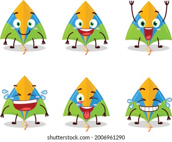 Cartoon character of kite with smile expression. Vector illustration