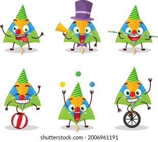 Cartoon character of kite with various circus shows. Vector illustration