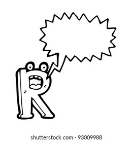 cartoon character letter