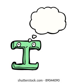 cartoon character letter "i"