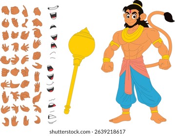 cartoon character of an lord hanuman