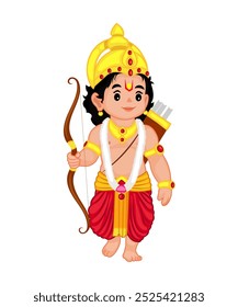 Personagem de Desenho Animado de Lord Rama Vetor Illustration