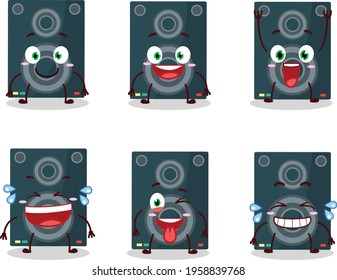 Cartoon character of loudspeaker with smile expression