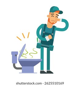 cartoon character man plumber style