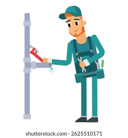 cartoon character man plumber style