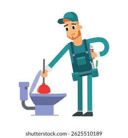cartoon character man plumber style