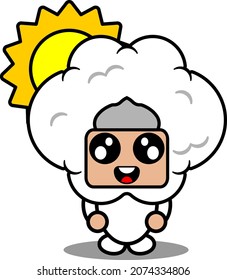 cartoon character mascot costume character cute hot cloud weather conditions