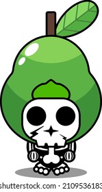 cartoon character mascot costume character cute avocado skull fruit