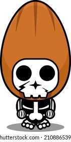 cartoon character character mascot costume human skull spice almond cute