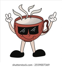 cartoon character mascot drink cofee can bottle 