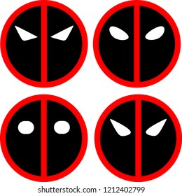 Cartoon character mask icon. Avatars symbol. Superheroes. Vector illustration