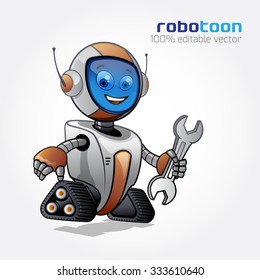 Cartoon Character Mechanical Robot.