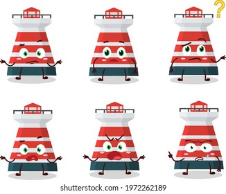 Cartoon character of mercusuar with what expression